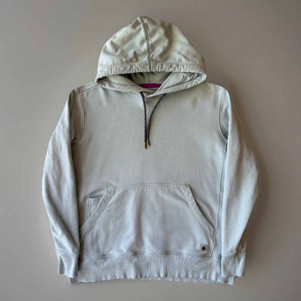 Stio Hoodie Women's L Light Teal Hooded Fleece Pullover Outerwear Wyoming